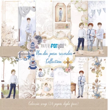 Kit Scrapbooking A Day To Remember Three Children Portugais PapersForYou 30x30cm