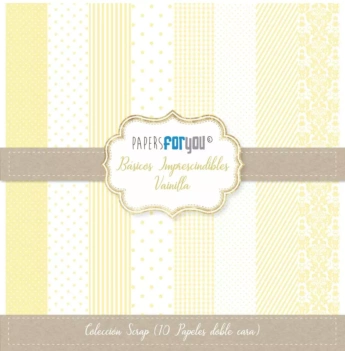 Kit Scrapbooking Les Essentiels Vanilla PapersForYou 30x30cm