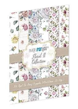 Kit 8 Papeles de Arroz Floral II PapersForYou 54x33cm
