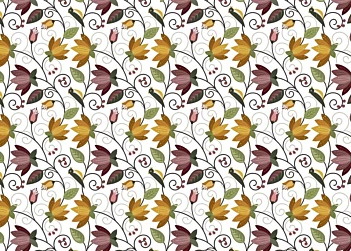Reliure Tissu Spirale Fleurs PapersForYou 70x50cm