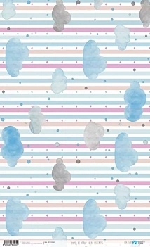 Rijstpapier Strepen en Wolken Total Cuteness PapersForYou 54x33cm