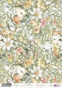 Papel de Arroz Flores y Peras Ancient Gardens PapersForYou 30x21cm