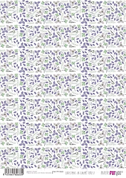 SUPER OFFRE **40%** Papier de riz 1 Noël dans la forêt des gnomes PapersForYou 30x21cm