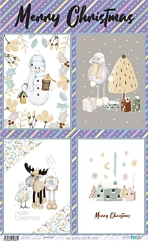Papier de riz 8 Noël dans la forêt des gnomes PapersForYou 54x33cm