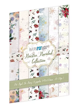 Kit 8 Rijstpapier Onze Kerst PapersForYou 54x33cm