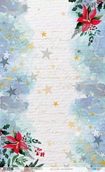 Carta di riso 2 Le nostre carte di Natale per te 54x33 cm