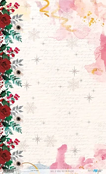 Kit Papel de Tela Nuestra Navidad PapersForYou 30x30cm