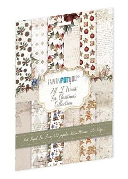 Kit 12 Papeles de Arroz All I Want For Christmas PapersForYou 30x21cm