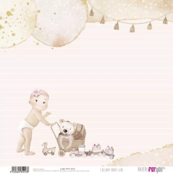 Paper Toys Baby Lullaby Baby Girl PapersForYou 30x30cm