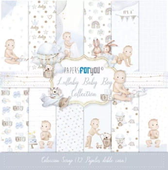 Kit de Scrapbooking Lullaby Baby Boy PapersForYou 30x30cm