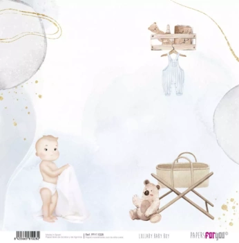 Papel Cuna Bebé Lullaby Baby Boy PapersForYou 30x30cm