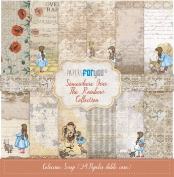 Kit de scrapbooking Somewhere Over the Rainbow PapersForYou 20x20cm