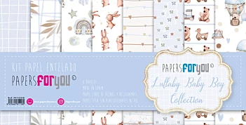 Kit Papel de Tela Lullaby Baby Boy PapersForYou 30x30cm