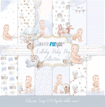 Kit de Scrapbooking Lullaby Baby Boy PapersForYou 15x15cm
