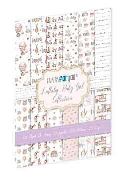 Kit 12 Reispapier Lullaby Baby Girl PapersForYou 30x21cm