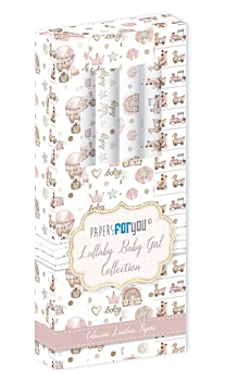 Kit de papier PapersForYou Lullaby Baby Girl en cuir 32,5x30cm