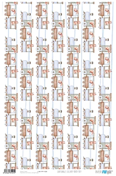 Papel de Cartonaje Conejitos Lullaby Baby Boy PapersForYou 32x48cm