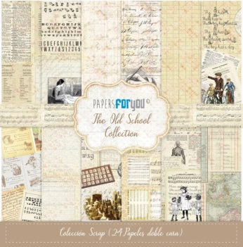 Kit de scrapbooking The Old School PapersForYou 20x20cm
