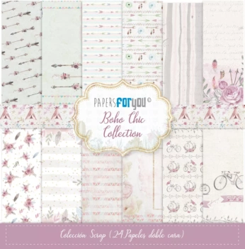 Kit de scrapbooking Boho Chic PapersForYou 20x20cm