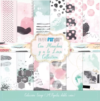 Kit de scrapbooking Con Manchas y a lo Loco PapersForYou 20x20cm