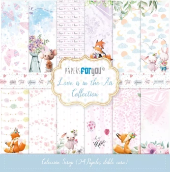 Kit de scrapbooking Love is in the Air PapersForYou 20x20cm