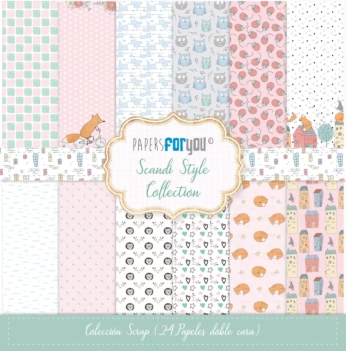 Kit de scrapbooking Scandi Style PapersForYou 20x20cm