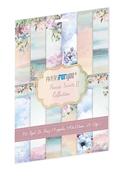 Kit 4 rijstpapieren Princess Secrets II PapersForYou 54x33cm
