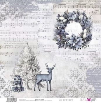 Papier à lettres Neige sur la forêt PapersForYou 30x30cm