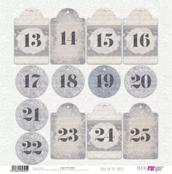 Papier calendrier II Neige sur la forêt PapersForYou 30x30cm