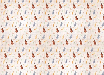Binding cloth Music Back To School PapersForYou 70x50cm