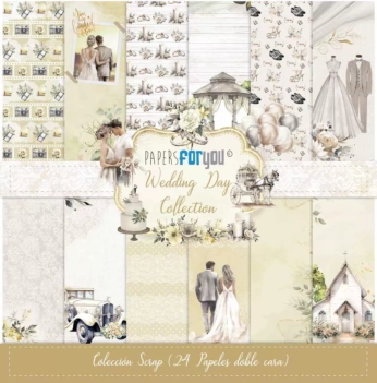 Kit de scrapbooking pour le jour du mariage PapersForYou 20x20cm