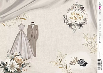 Rice Paper Dress Wedding Day 21x30cm