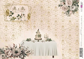 Papel de Arroz Mr & Ms Wedding Day 21x30cm