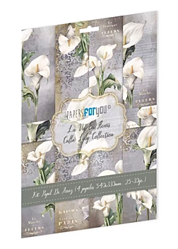Kit 4 papeles de arroz Calla Lily La Vie en Fleurs PapersForYou 54x33cm
