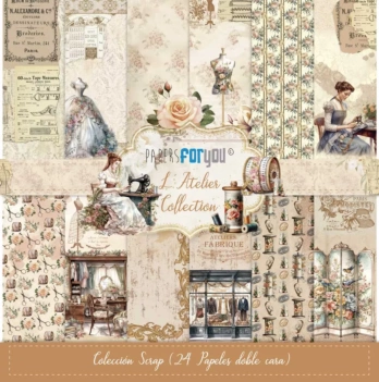 PapersForYou L´Atelier Scrapbooking Set 20x20cm