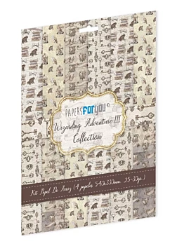 Kit 4 papeles de arroz III Wizarding Adventure II PapersForYou 54x33cm