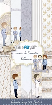 Kit Scrapbooking Enfant Rêves de Communion PapersForYou 15x30cm