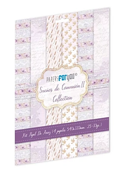 Kit 4 papeles de arroz Niña Morena Sueños de Comunión PapersForYou 54x33cm