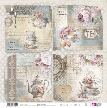 Papel Cartão de Chá Home & Deco Café e Chá PapersForYou 30x30cm