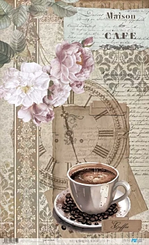Papel de Arroz Café IV Home & Deco Café e Chá PapersForYou 54x33cm