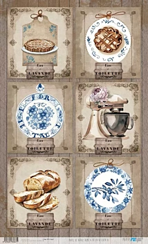 Keuken Rijstpapier VI Home & Deco Bad- en KeukenpapierForYou 54x33cm