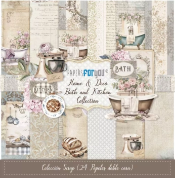 Scrapbookpakket Home & Deco Bad- en KeukenpapierForYou 20x20cm