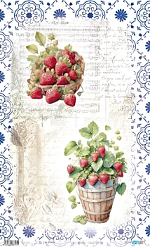 Papel de Arroz Strawberry I Fruits Market PapersForYou 54x33cm