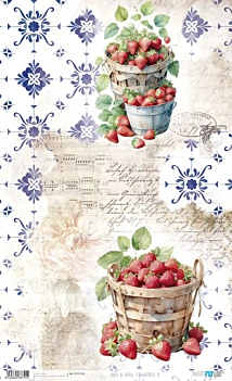 Papel de Arroz Strawberry III Fruits Market PapersForYou 54x33cm