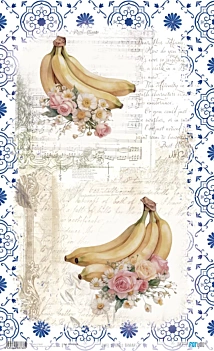 Papel de Arroz Bananas I Fruits Market PapersForYou 54x33cm