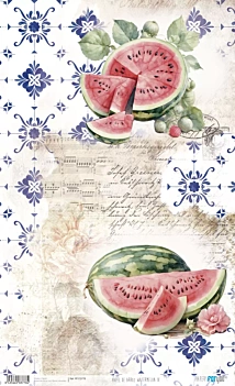 Papel de Arroz Watermelon III Fruits Market PapersForYou 54x33cm