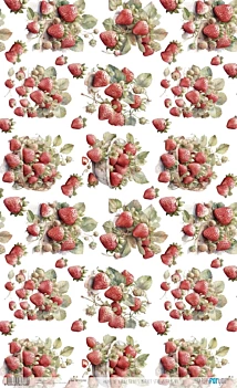 Papel de Arroz Strawberry VI Fruits Market PapersForYou 54x33cm