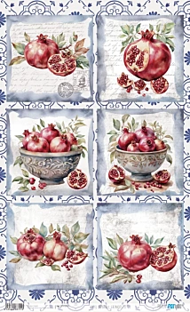 Papel de Arroz Grenades II Fruits Market PapersForYou 54x33cm