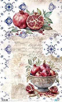 Papel de Arroz Grenades III Fruits Market PapersForYou 54x33cm