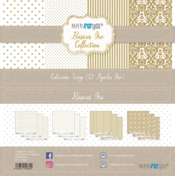 Scrapbooking Kit Basic Silver PapersForYou 30x30cm